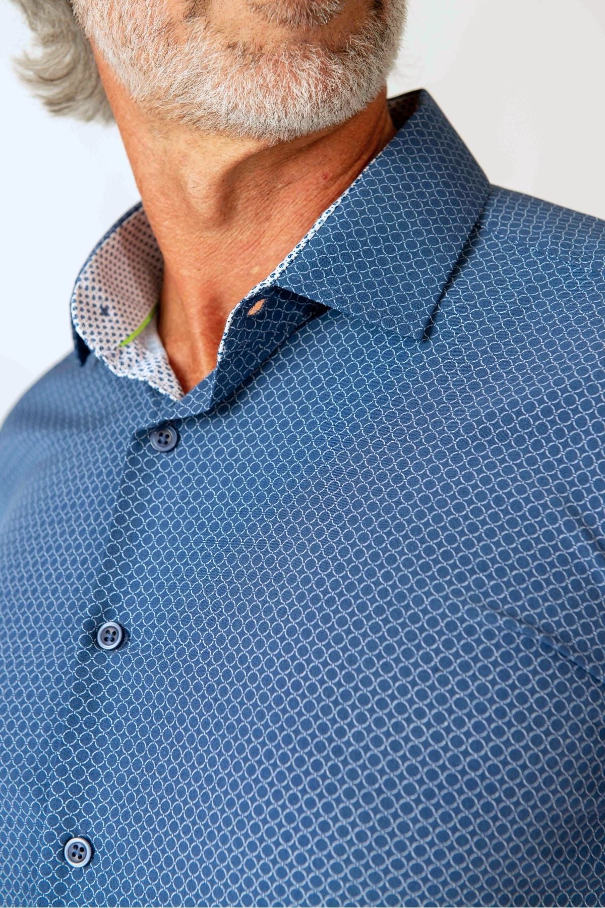 Men's Slim Fit Performance Stretch Short Sleeve Denim