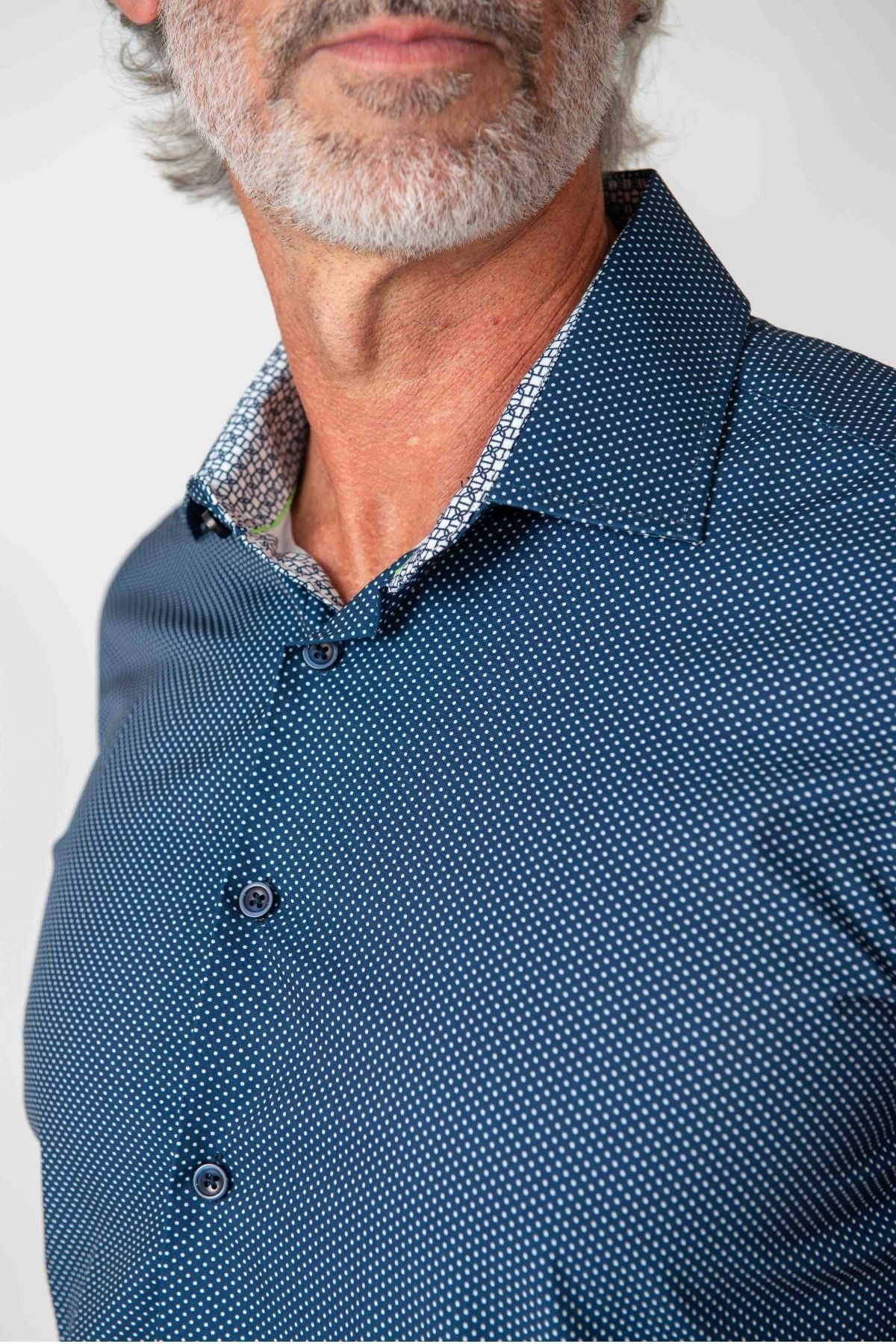 Men's Slim Fit Performance Stretch Short Sleeve Navy