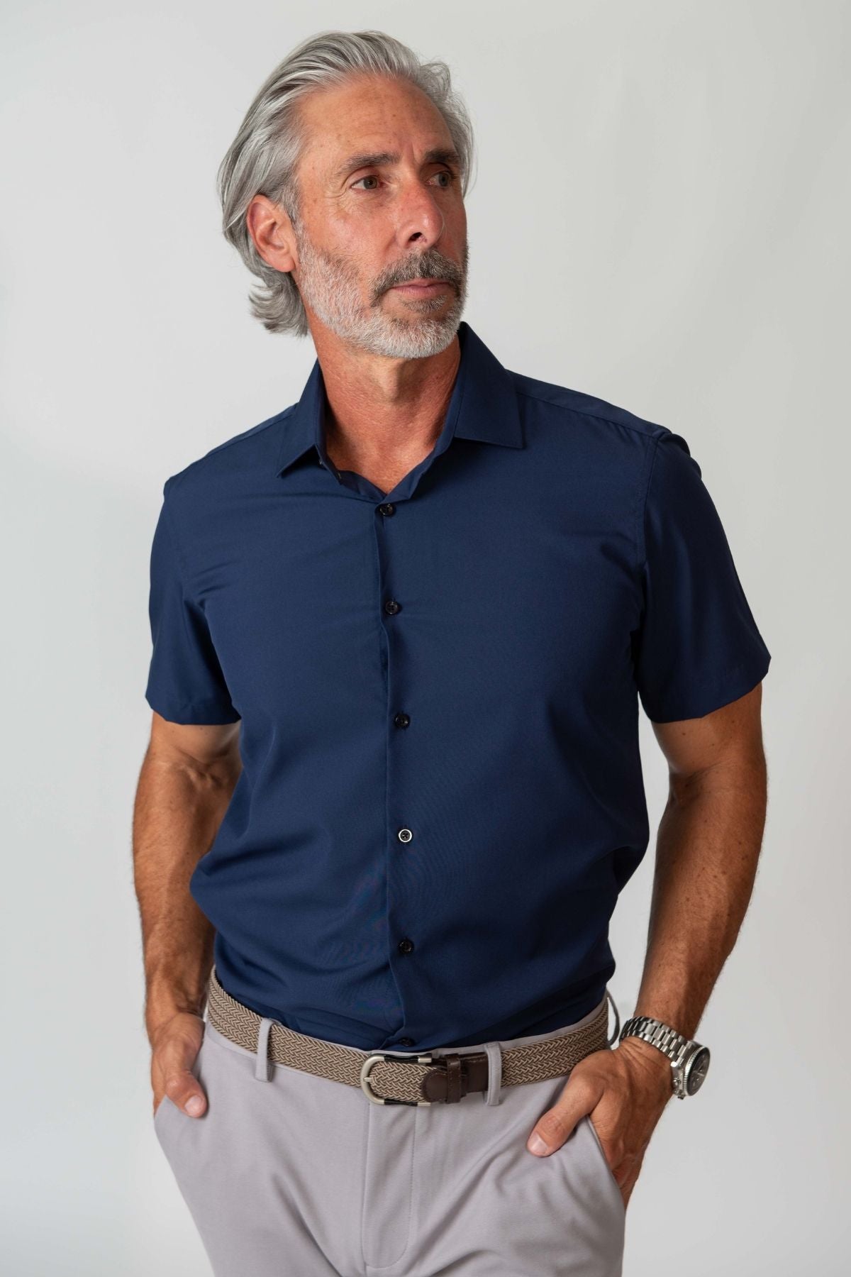 "The Short Original Stretch" TB101  Navy