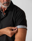 Men's Slim Fit Performance Short Sleeve Solid Shirt Black