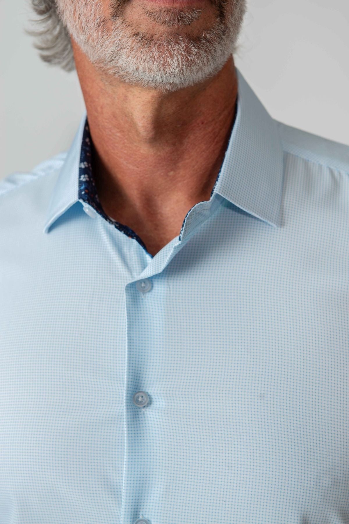 Men's Slim Fit Performance Stretch Short Sleeve Sky Blue