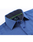 Men's Geometric Slim Fit Performance Long Sleeve Shirt Royal Geo
