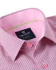Men's Geometric Slim Fit Performance Short Sleeve Pink