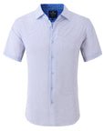 Men's Geometric Slim Fit Performance Short Sleeve Dots White
