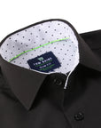 Men's Slim Fit Performance Short Sleeve Solid Shirt Black