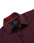 Men's Slim Fit Performance Stretch Short Sleeve Burgundy