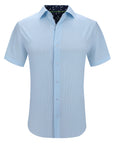 Men's Slim Fit Performance Stretch Short Sleeve Sky Blue