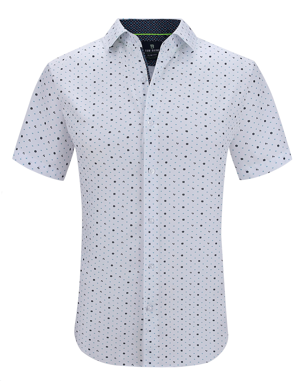 Men's Slim Fit Performance Stretch Short Sleeve White