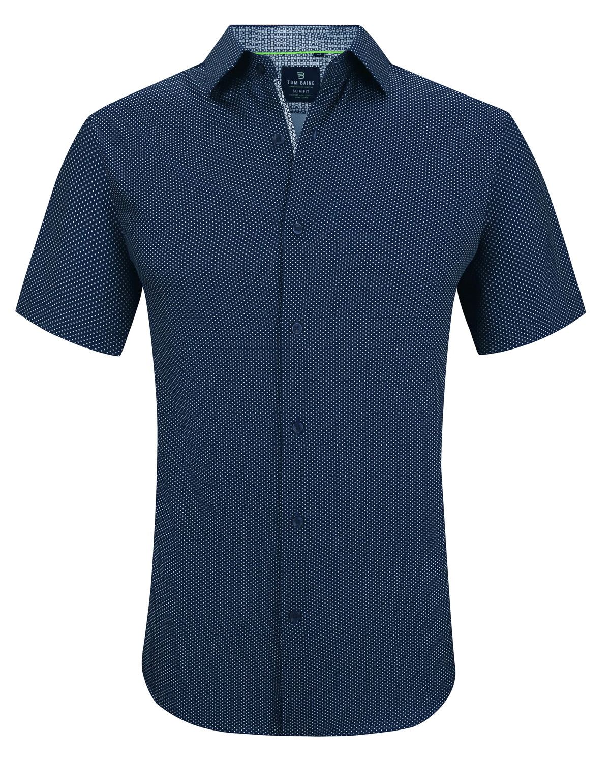 Men's Slim Fit Performance Stretch Short Sleeve Navy