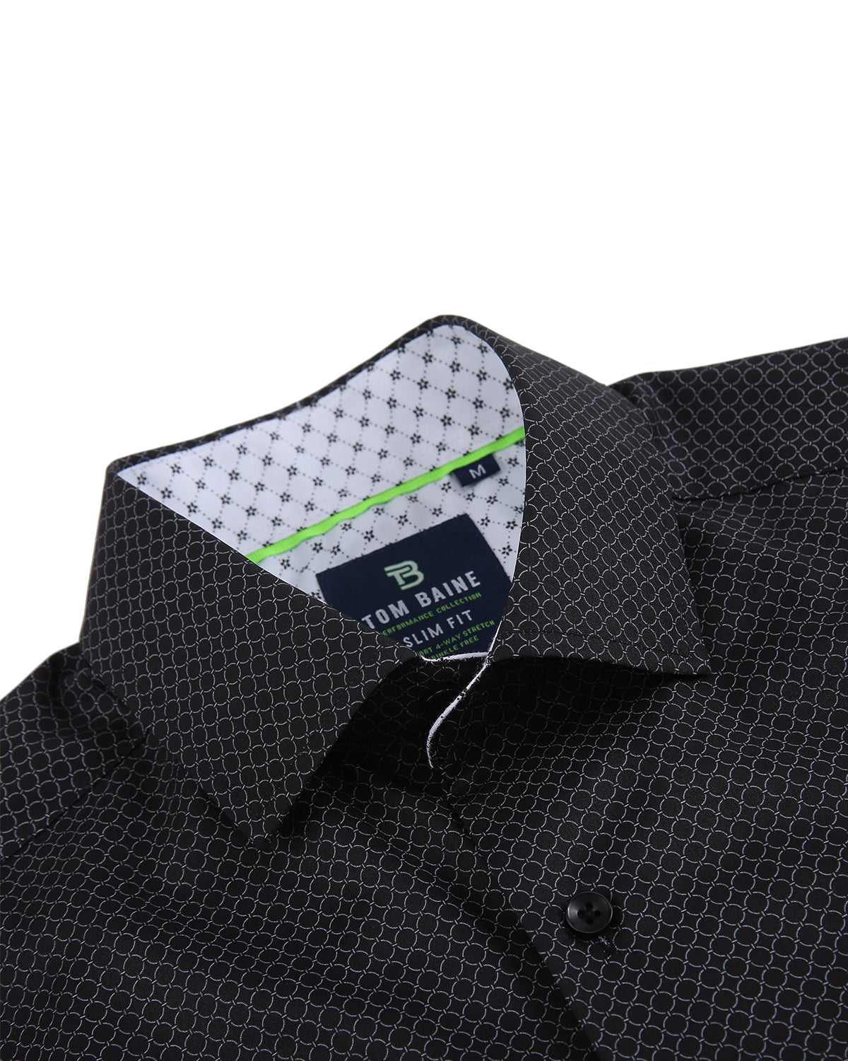 Men's Slim Fit Performance Stretch Short Sleeve Black