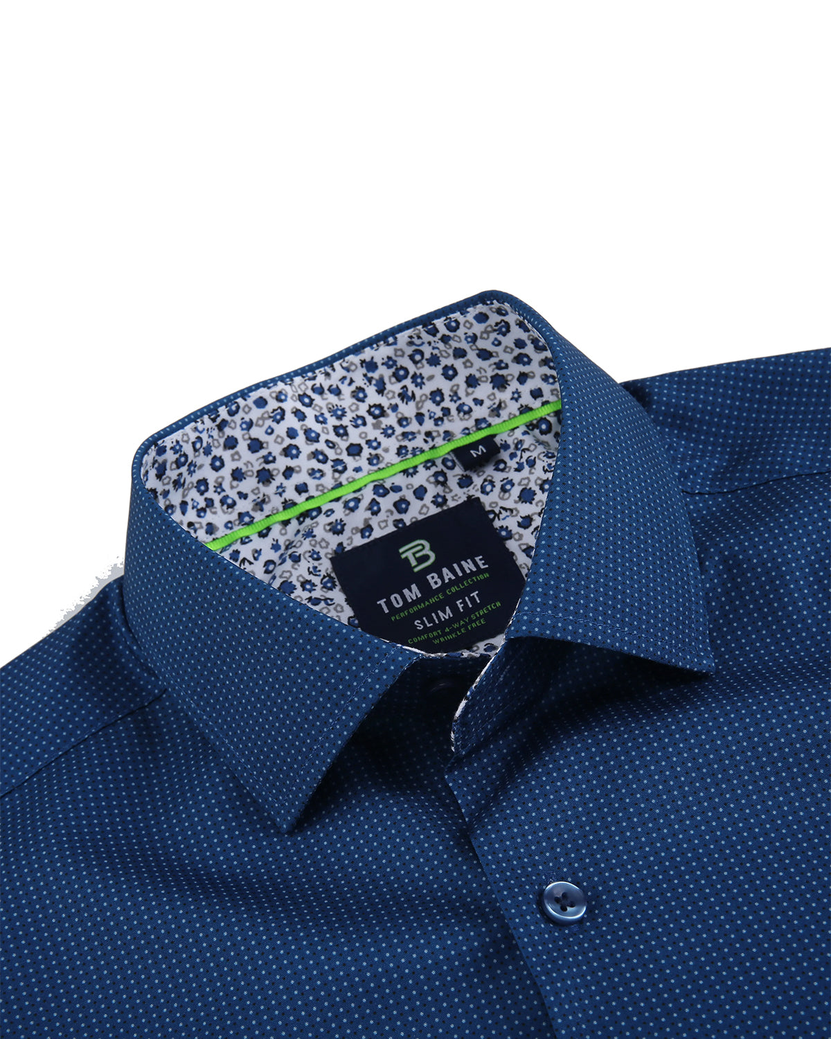 Men's Slim Fit Performance Stretch Short Sleeve Blue