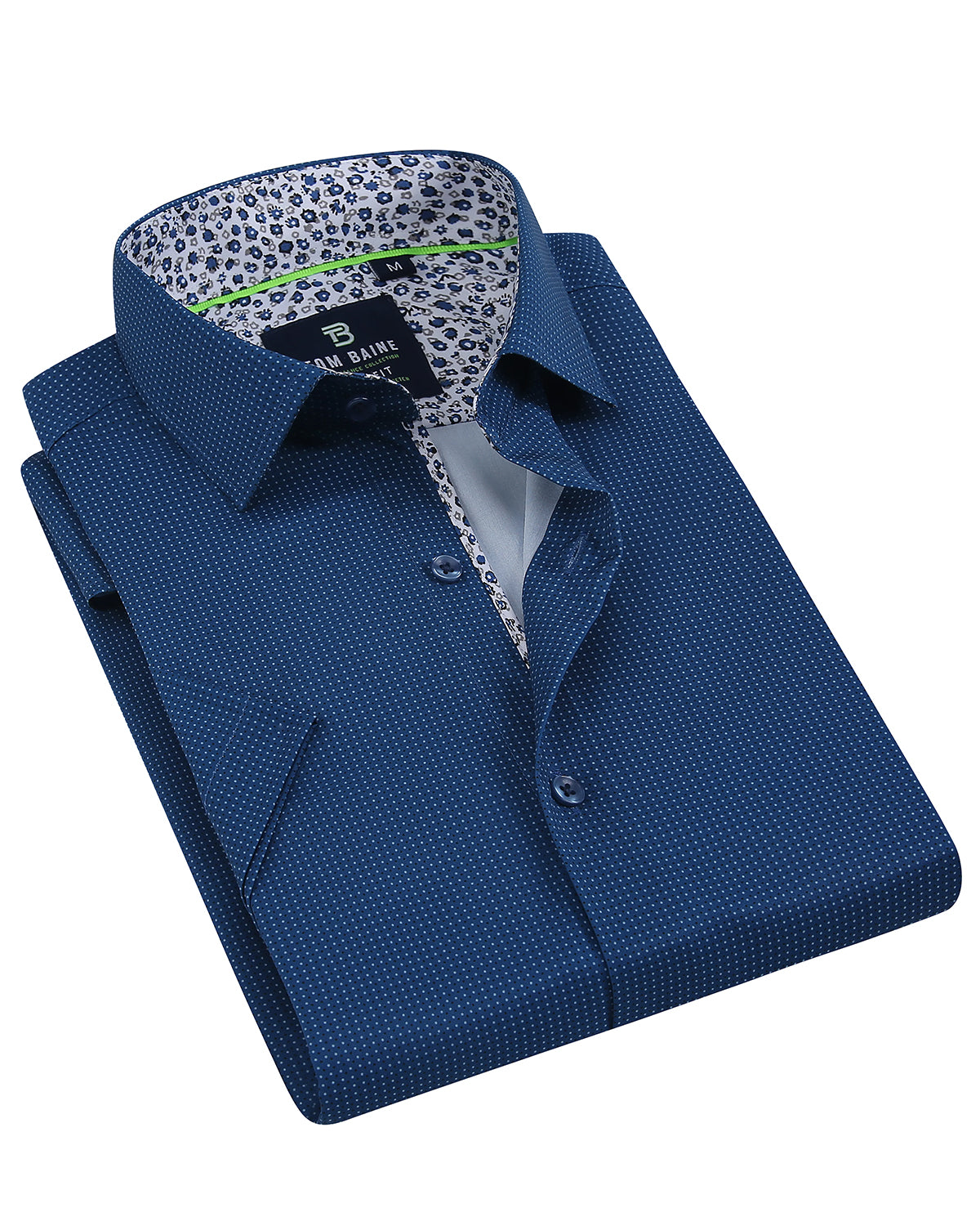 Men's Slim Fit Performance Stretch Short Sleeve Blue