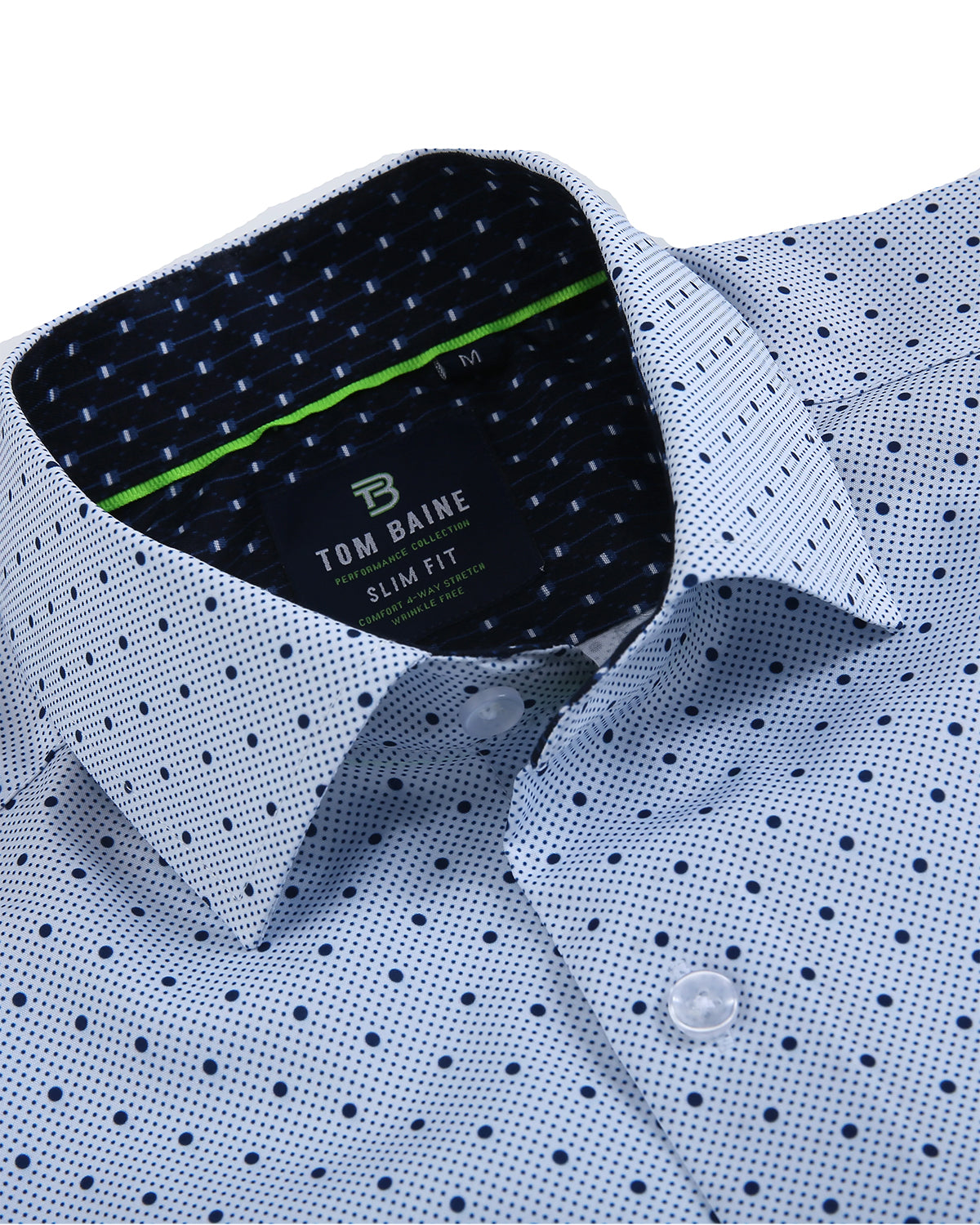 Men's Slim Fit Performance Stretch Short Sleeve Light Blue