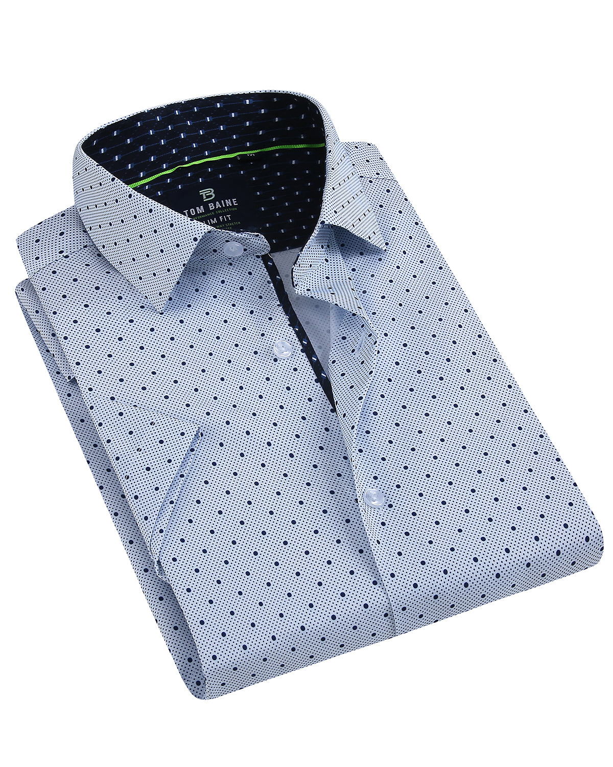 Men's Slim Fit Performance Stretch Short Sleeve Light Blue