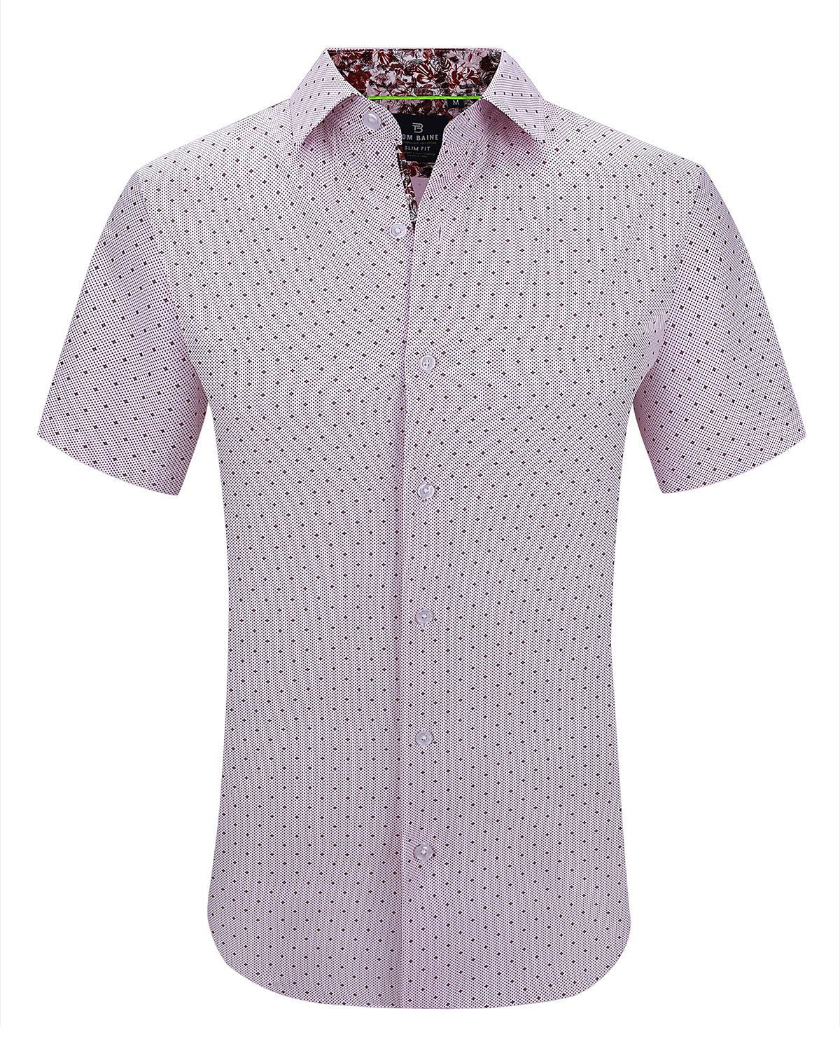 Men's Slim Fit Performance Stretch Short Sleeve Light Pink