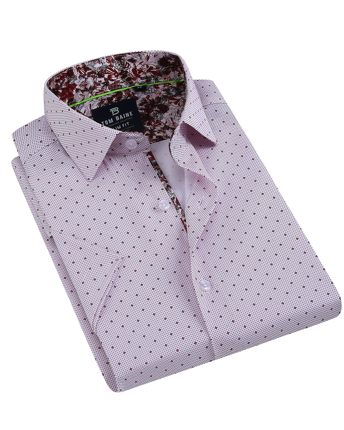 Men's Slim Fit Performance Stretch Short Sleeve Light Pink