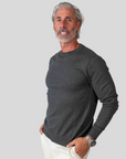 Cashmere Feel Crewneck Sweater(Charcoal)
