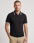 Soft Touch Performace 3 Buttons Polo - Black