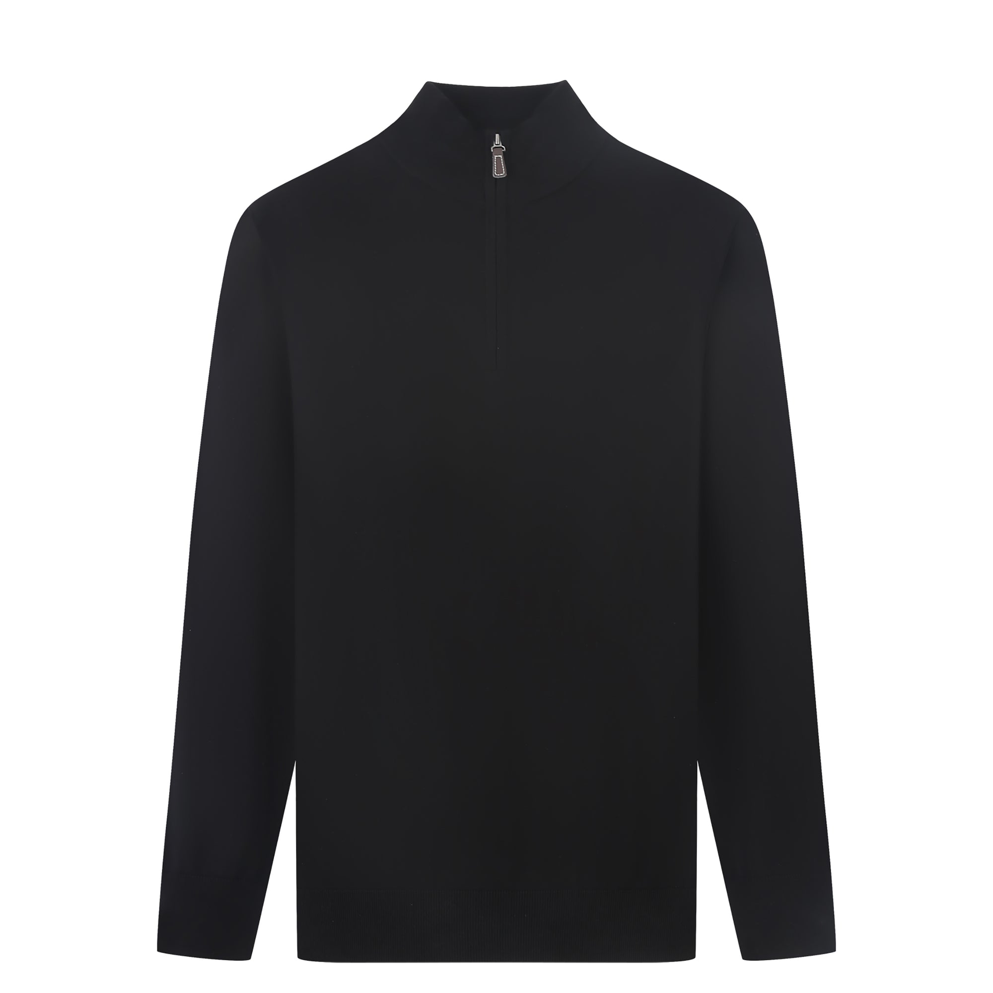 Cashmere Feel 1/4 Zip Sweater (Black)