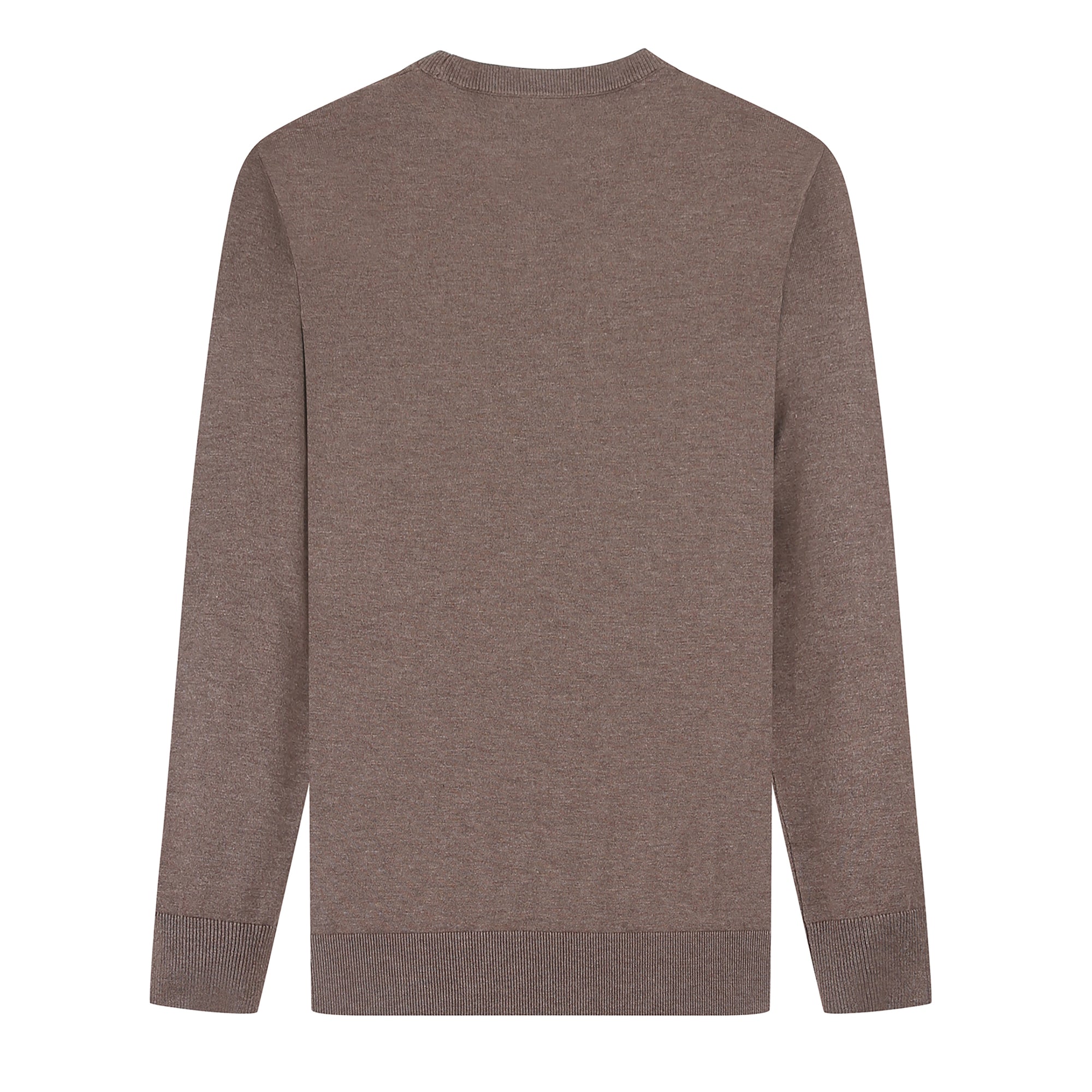 Cashmere Feel Crewneck Sweater (Brown)
