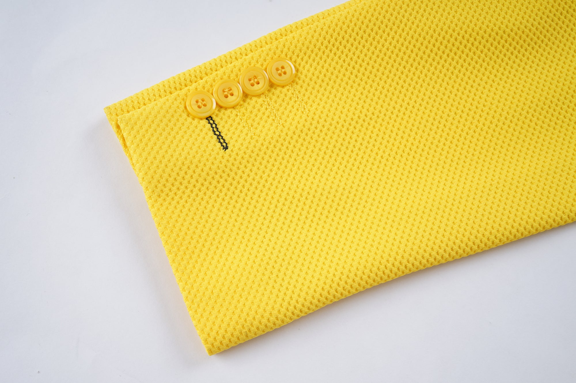 Men's Slim Fit Waffle Performance Stretch Solid Sport Coat Yellow