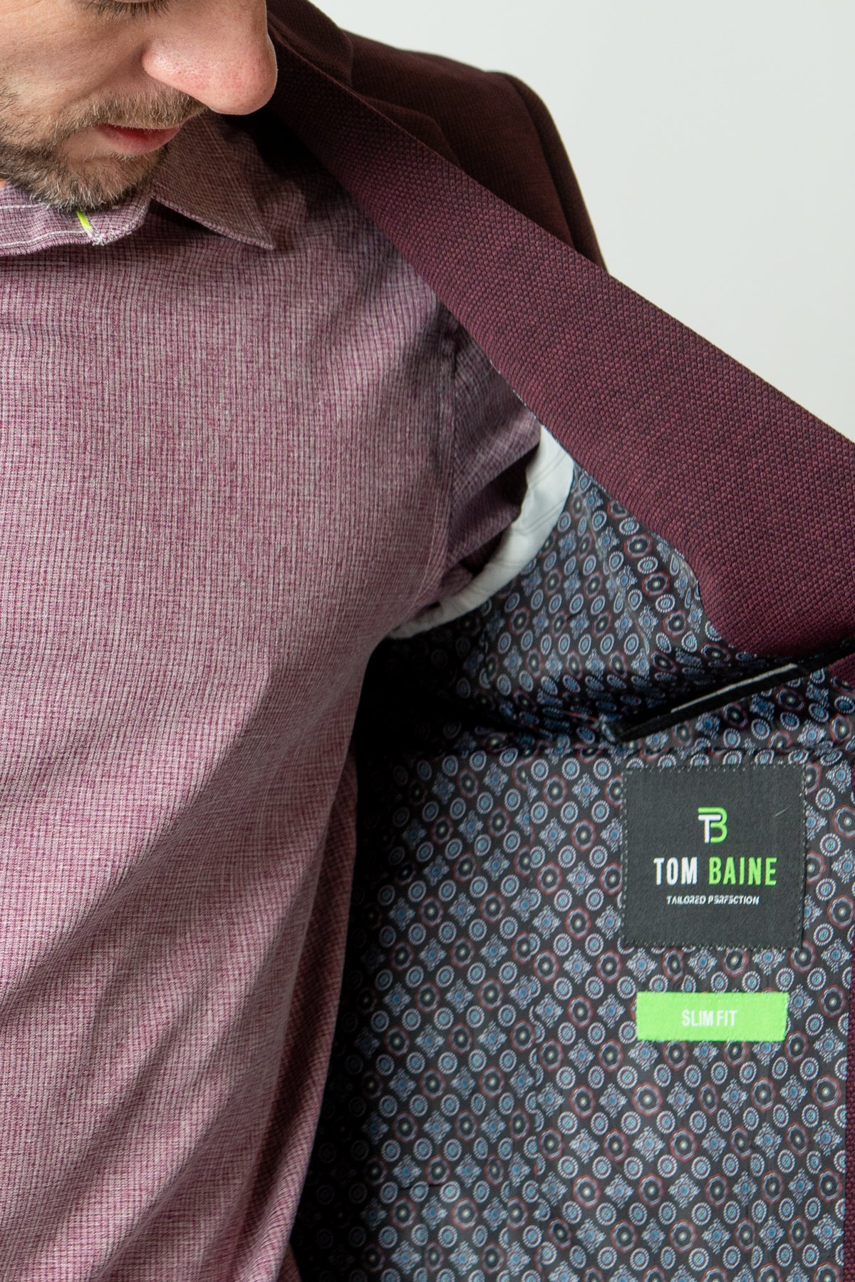 Modern Vintage Collection Sport Coat BURGUNDY TBK701