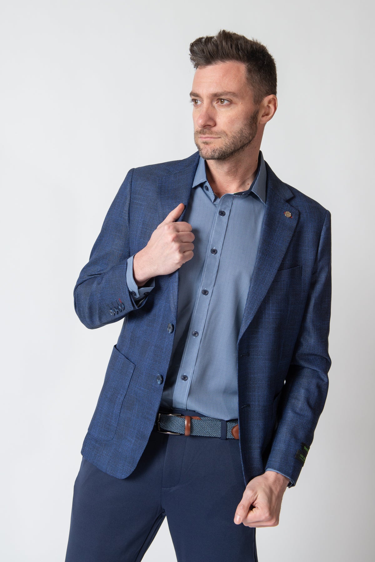 Modern Vintage Collection Sport Coat PLAID-BLUE TBK504