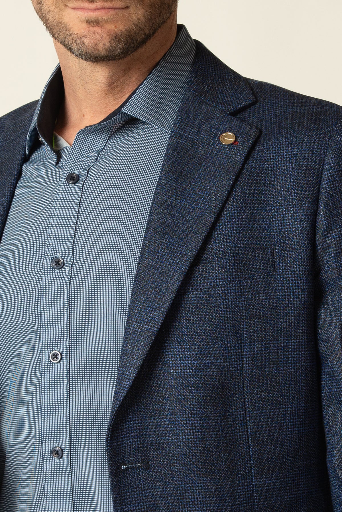 Modern Vintage Collection Sport Coat PLAID-BLUE TBK504