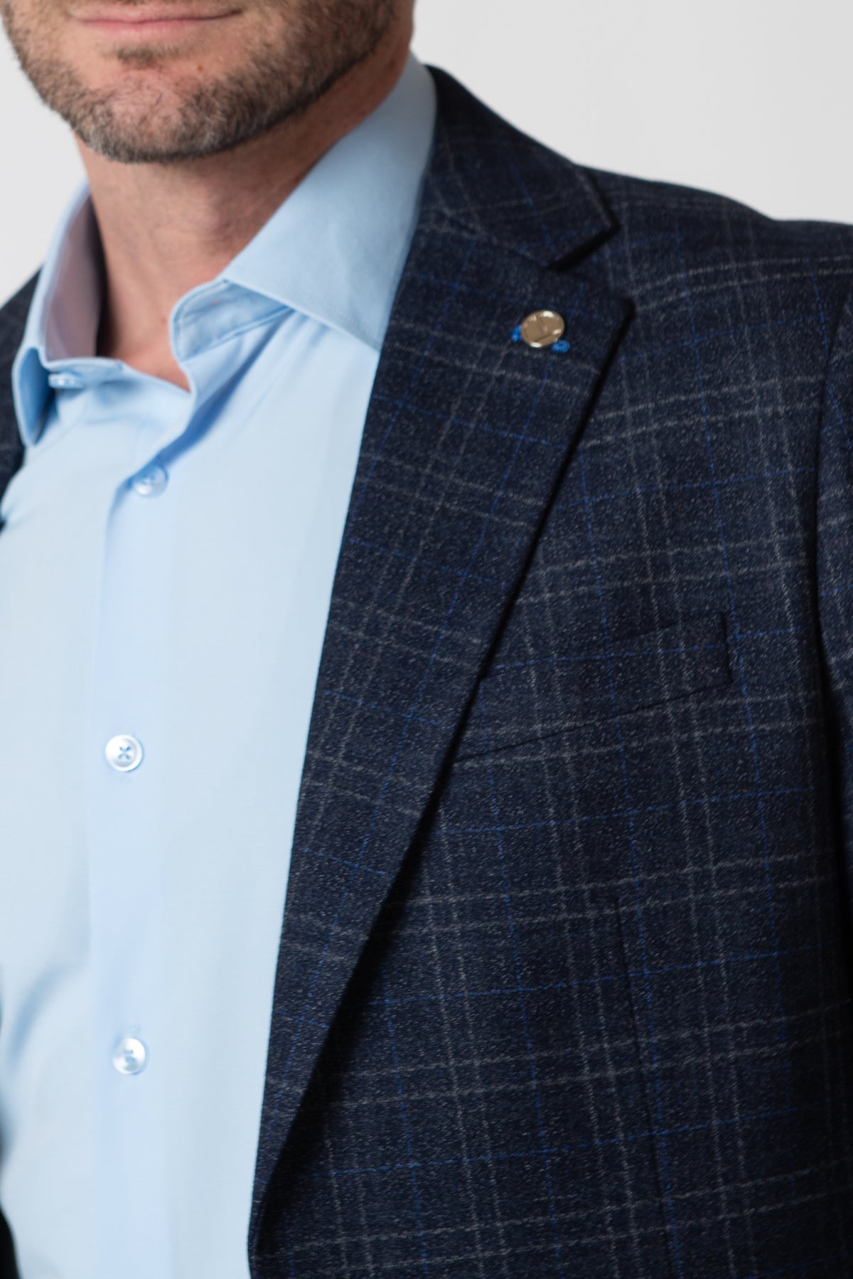 Modern Vintage Collection Sport Coat PLAID TB259 BLUE