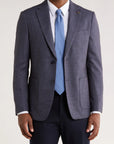 Tom Baine Textured Two button Sport Coat (Sliver)