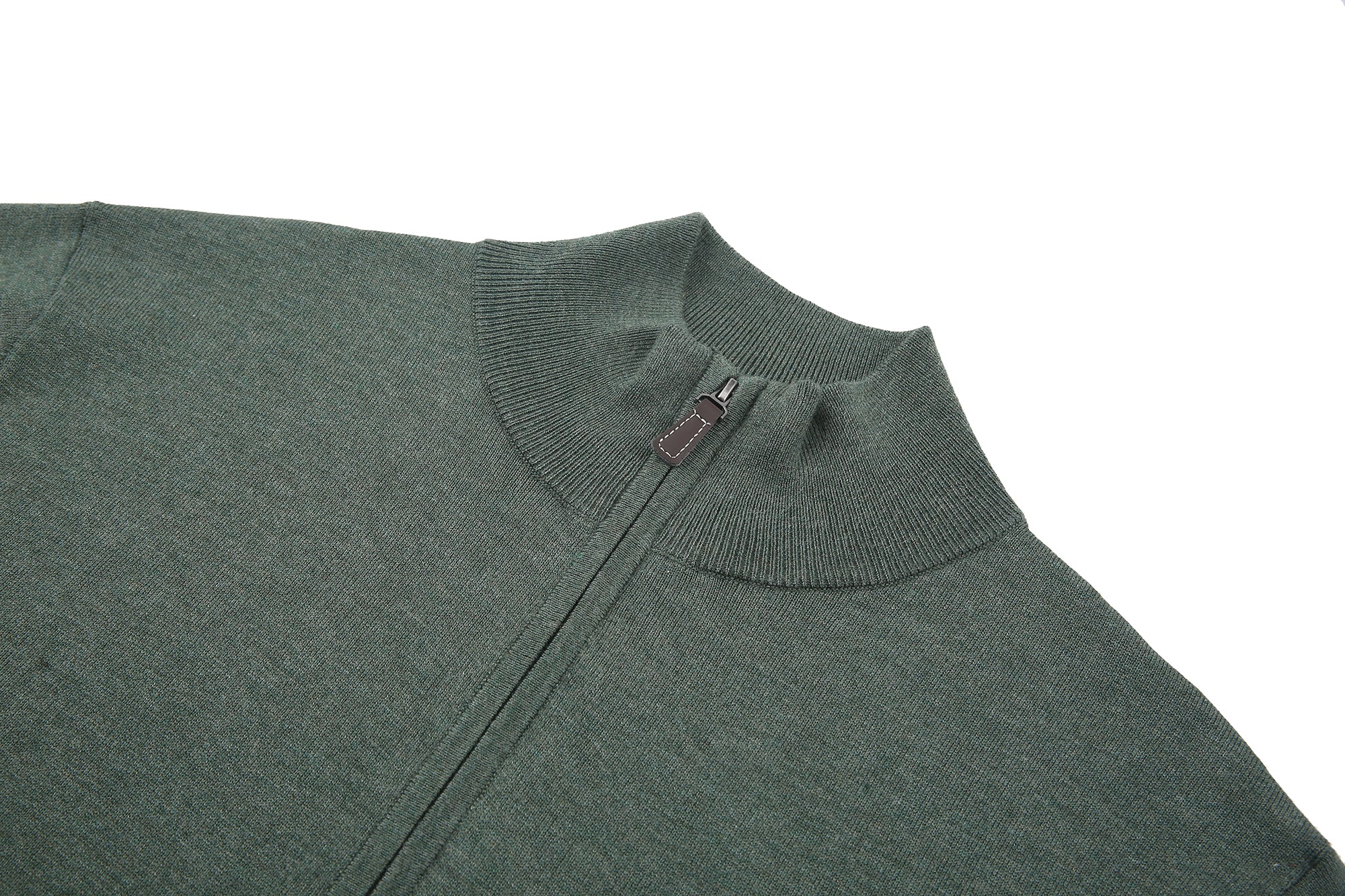 Cashmere Feel 1/4 Zip Sweater (Hunter)