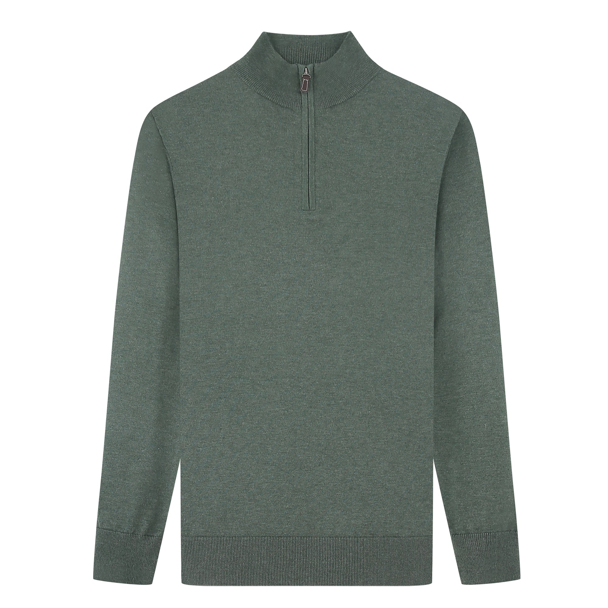 Cashmere Feel 1/4 Zip Sweater (Hunter)