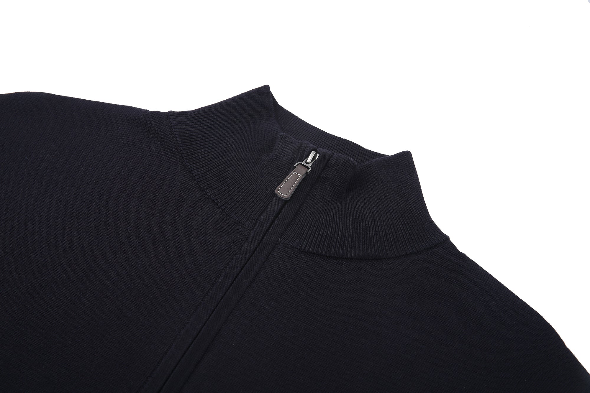 Cashmere Feel 1/4 Zip Sweater(Navy)