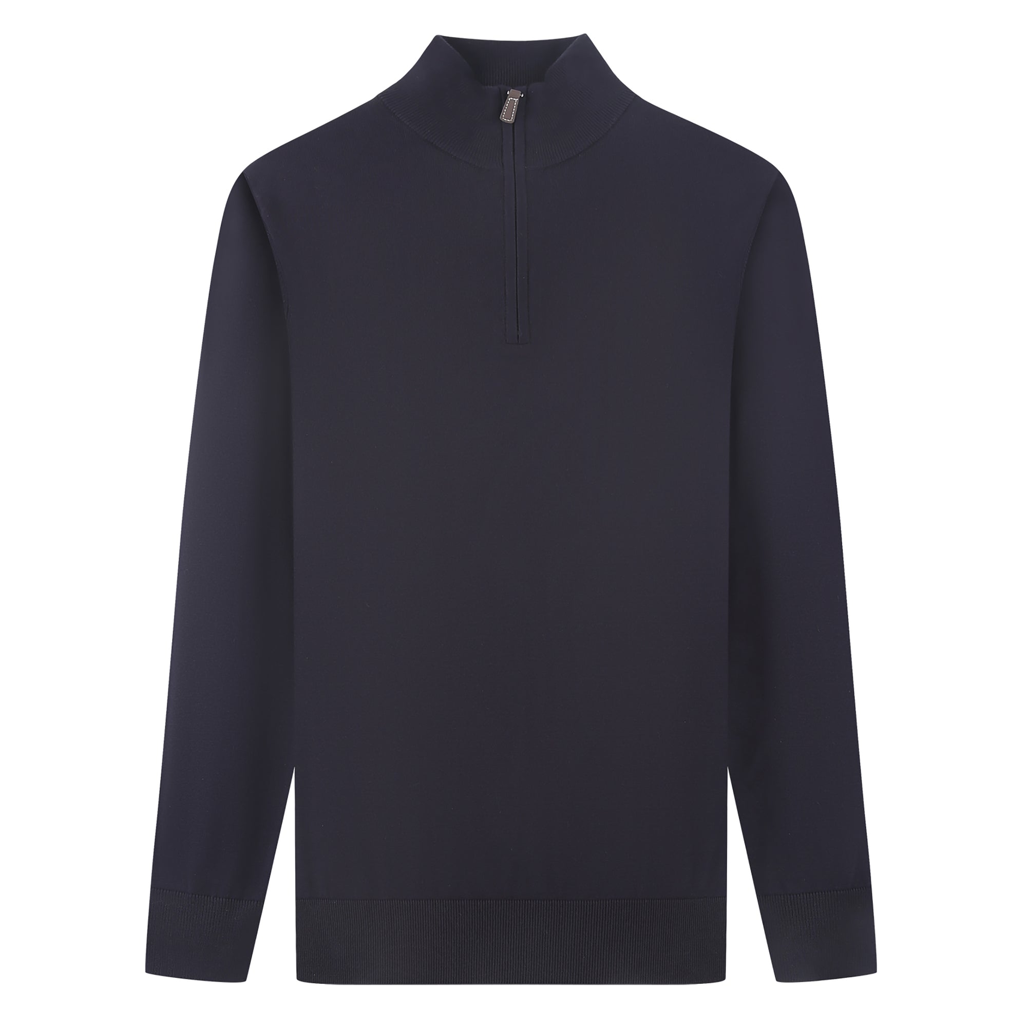 Cashmere Feel 1/4 Zip Sweater(Navy)
