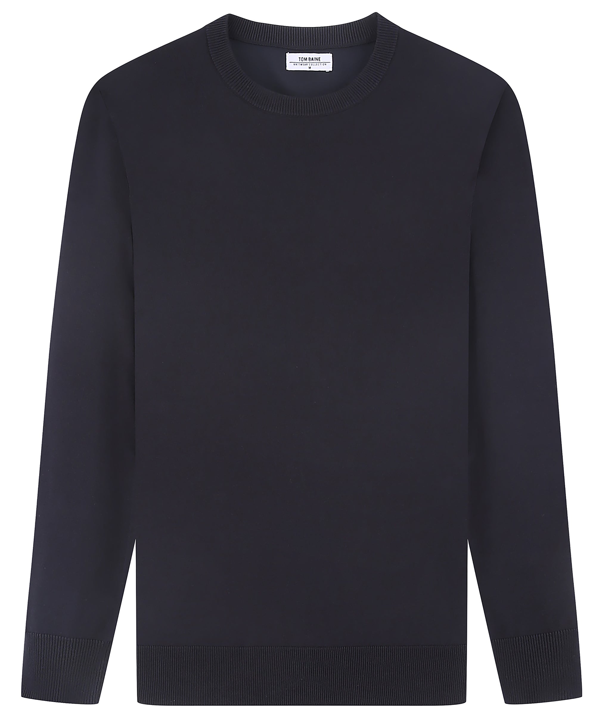 Cashmere Feel Crewneck Sweater (Navy)