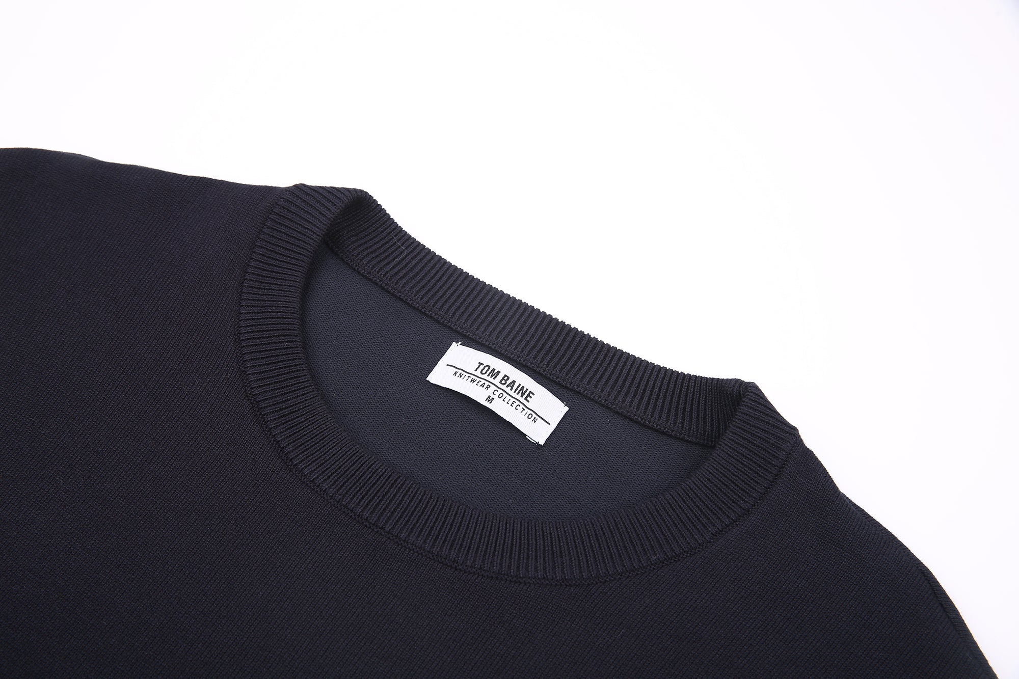 Cashmere Feel Crewneck Sweater (Navy)