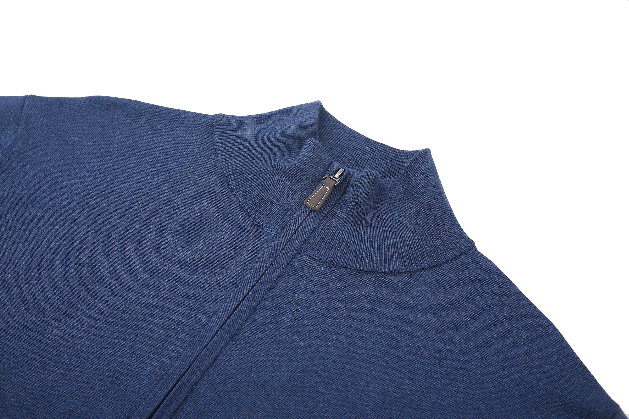 Cashmere Feel 1/4 Zip Sweater(Royal)
