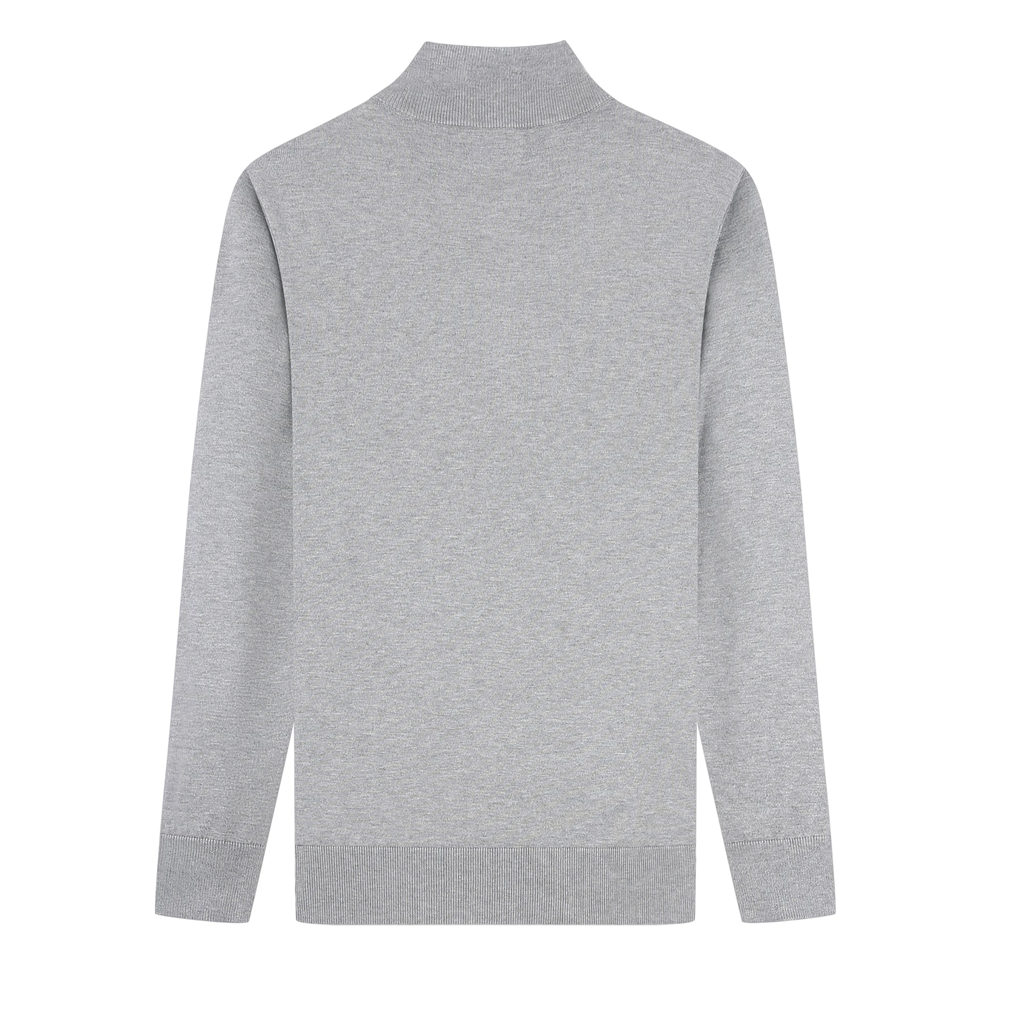 Cashmere Feel 1/4 Zip Sweater(Sliver)