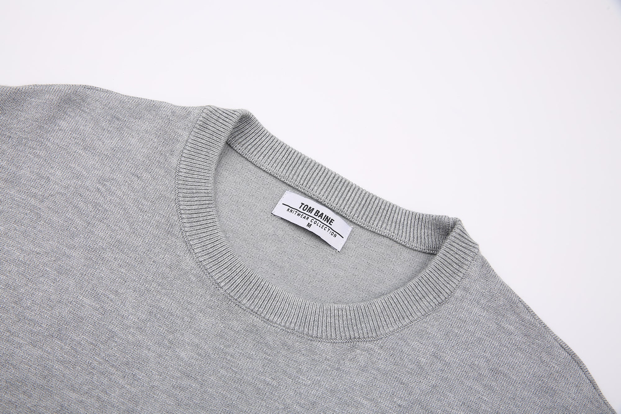 Cashmere Feel Crewneck Sweater(Sliver)