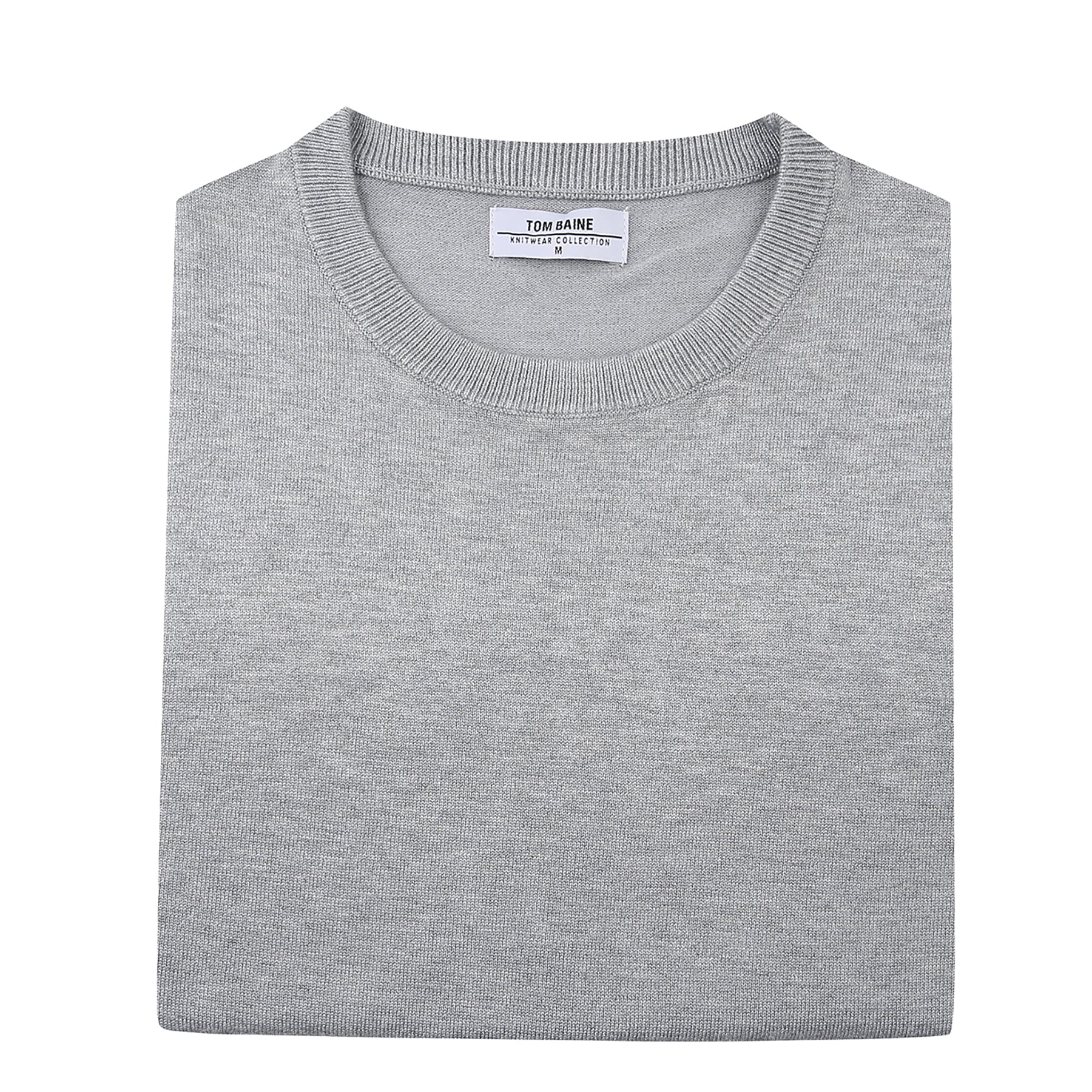 Cashmere Feel Crewneck Sweater(Sliver)