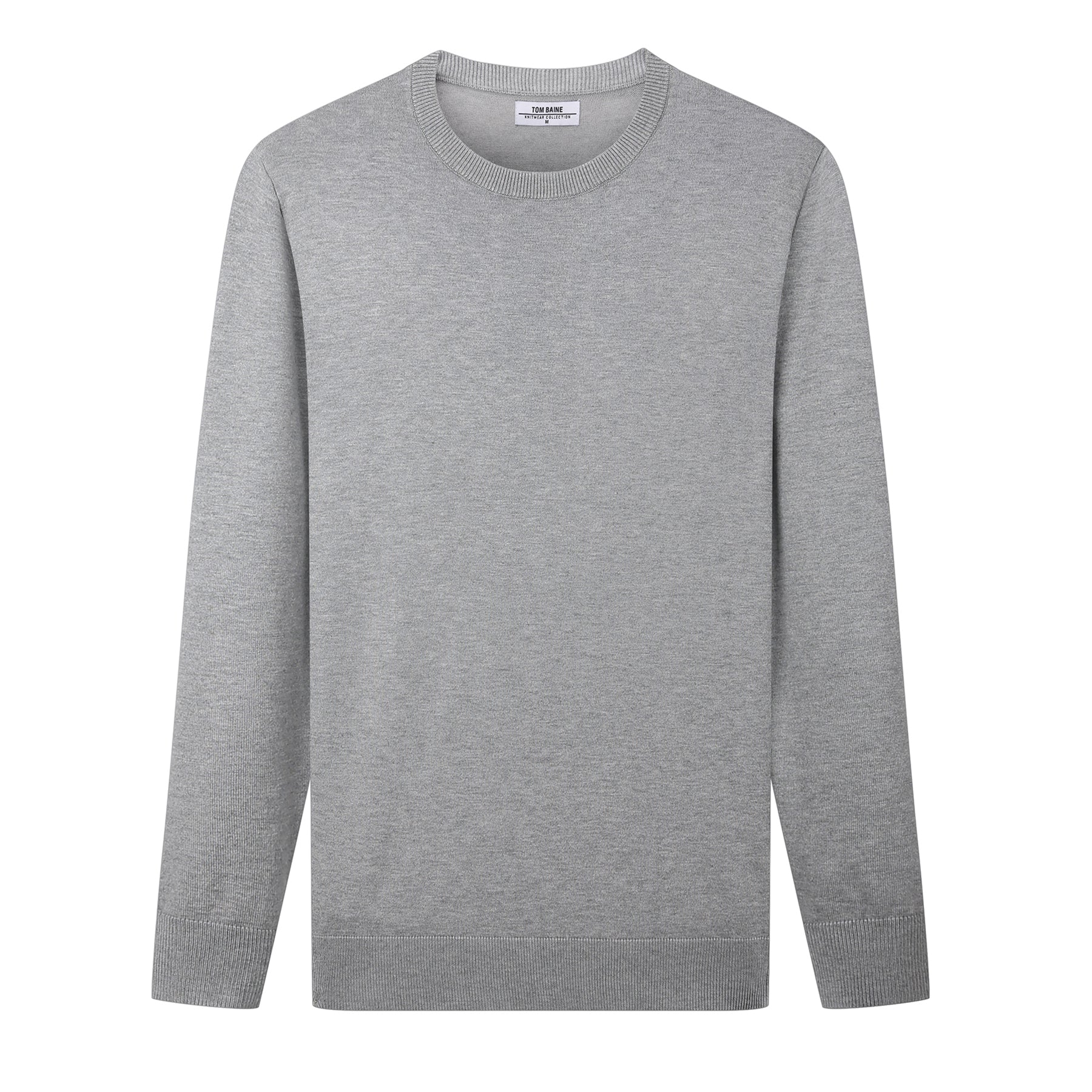 Cashmere Feel Crewneck Sweater(Sliver)