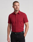 Short Sleeve Core Solid - Burgundy