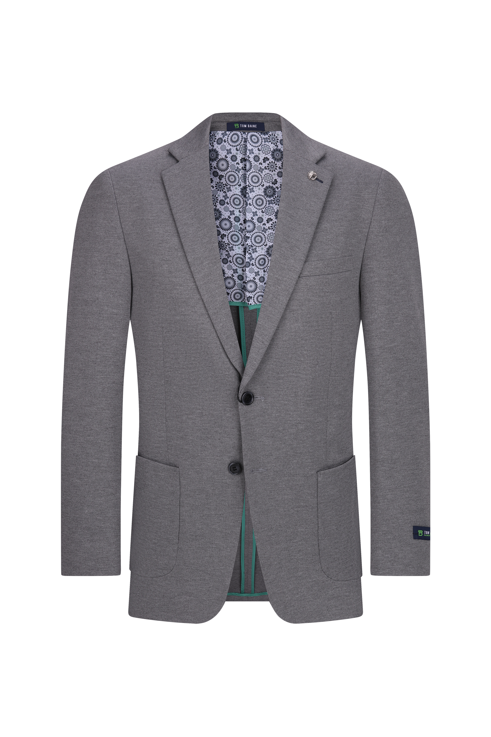 Men's Slim Fit Cotton Performance Stretch Solid Sport Coat Silver