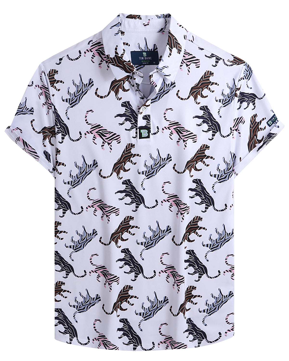 Men's Performance 4-Way Stretch Golf Polo White 2