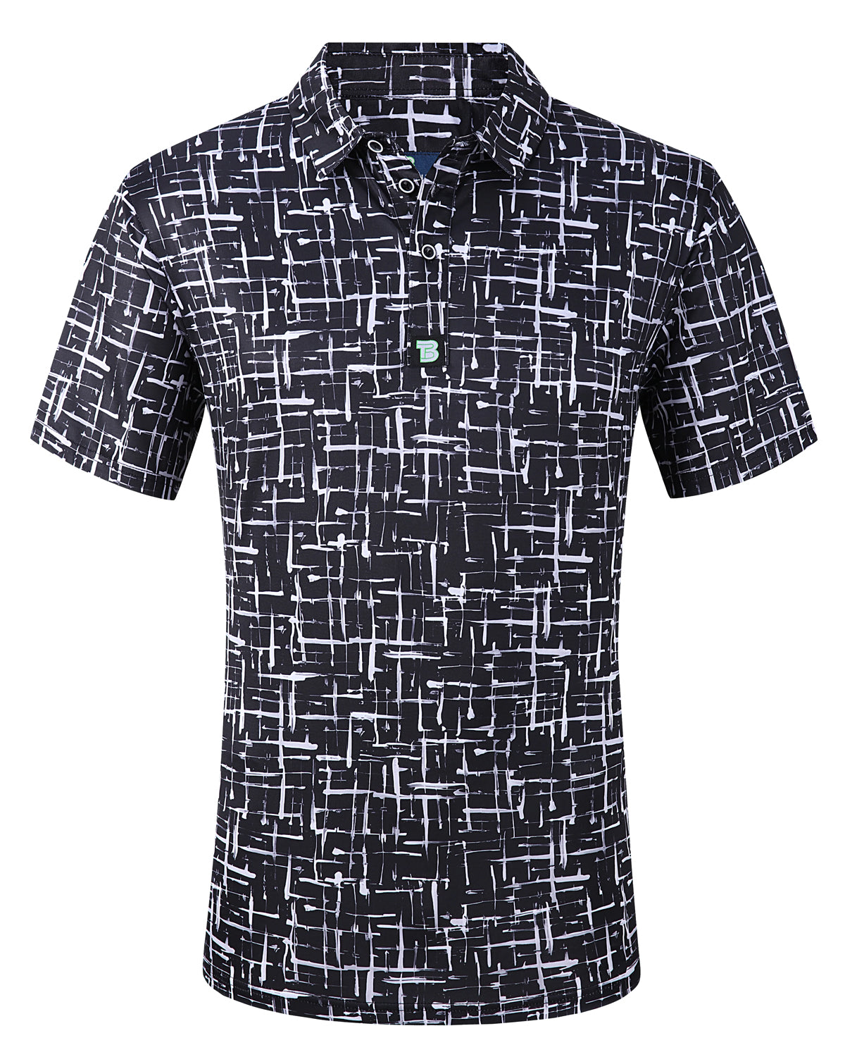 Men's Performance 4-Way Stretch Golf Polo Black