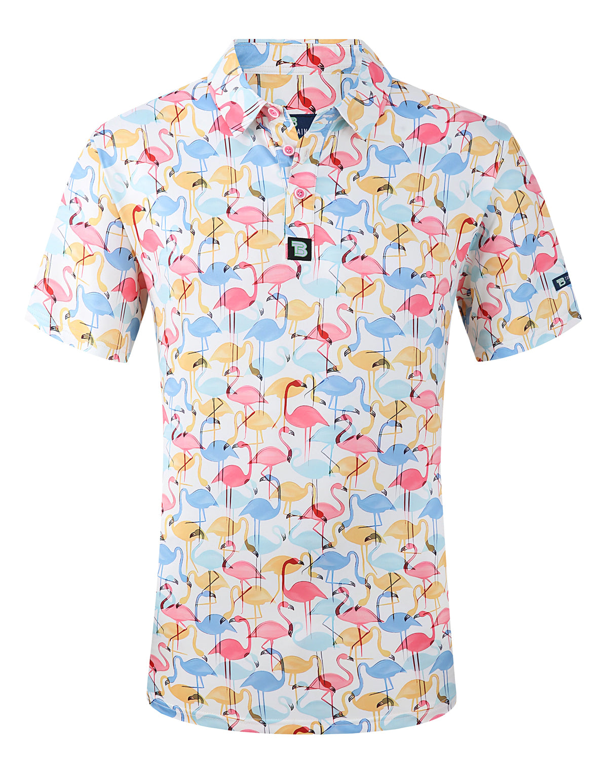 Men's Performance 4-Way Stretch Golf Polo Beige