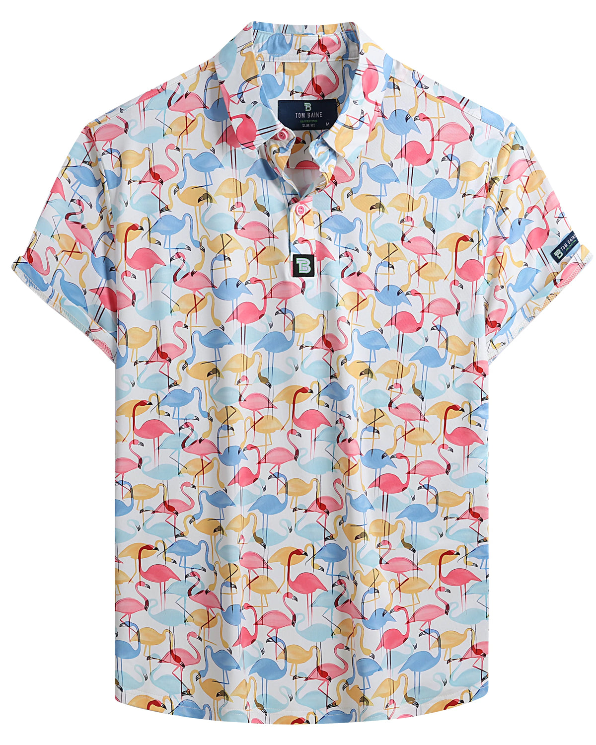 Men's Performance 4-Way Stretch Golf Polo Beige