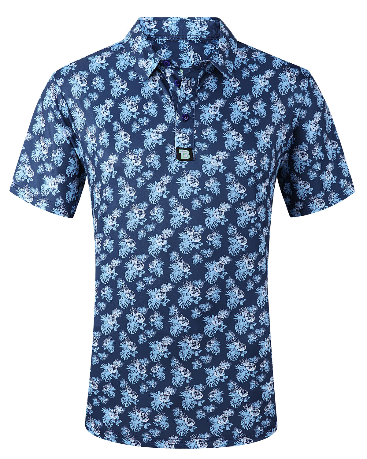 Men's Performance 4-Way Stretch Golf Polo Navy