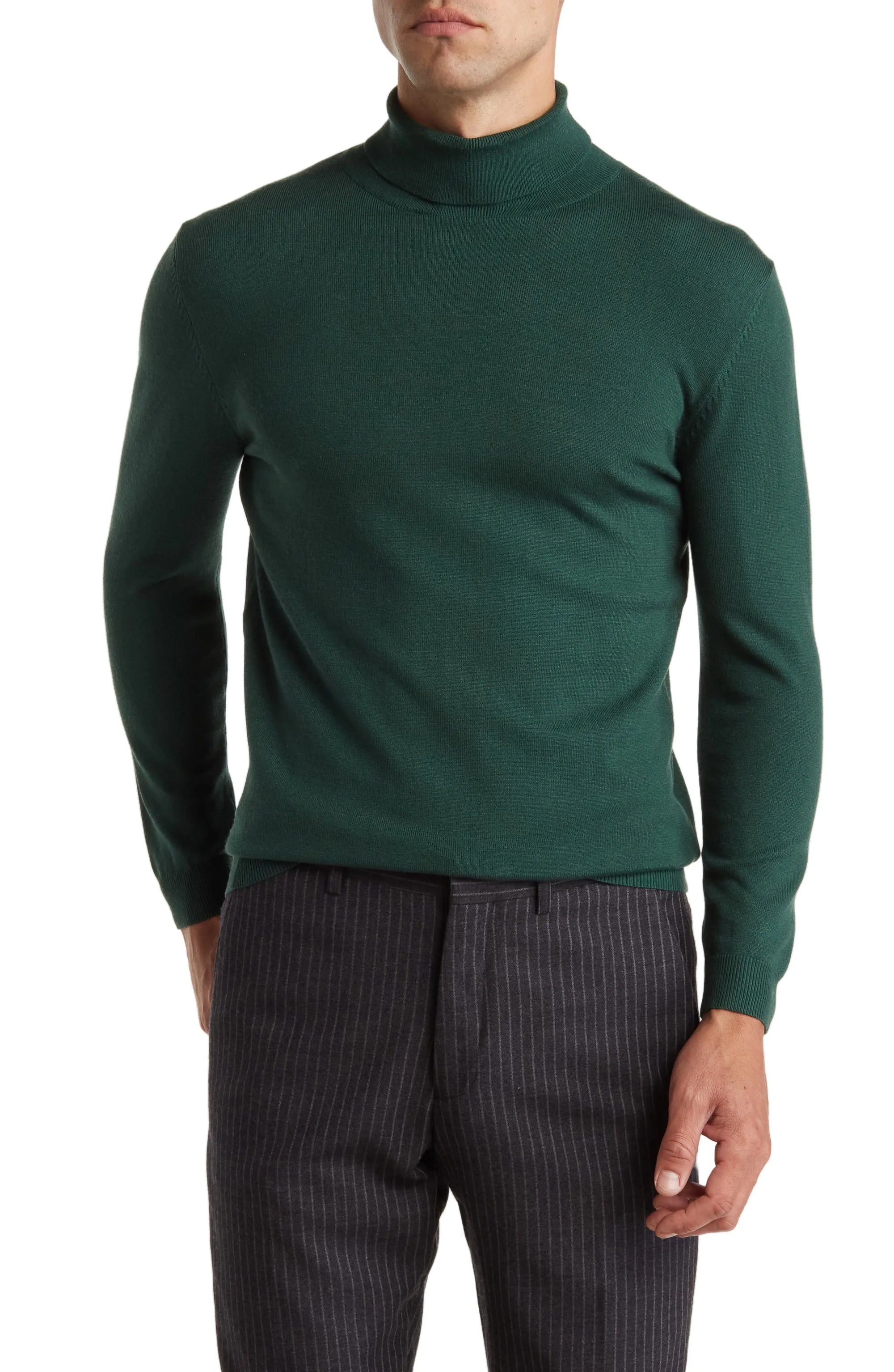 Performance Turtleneck Sweater Hunter Green