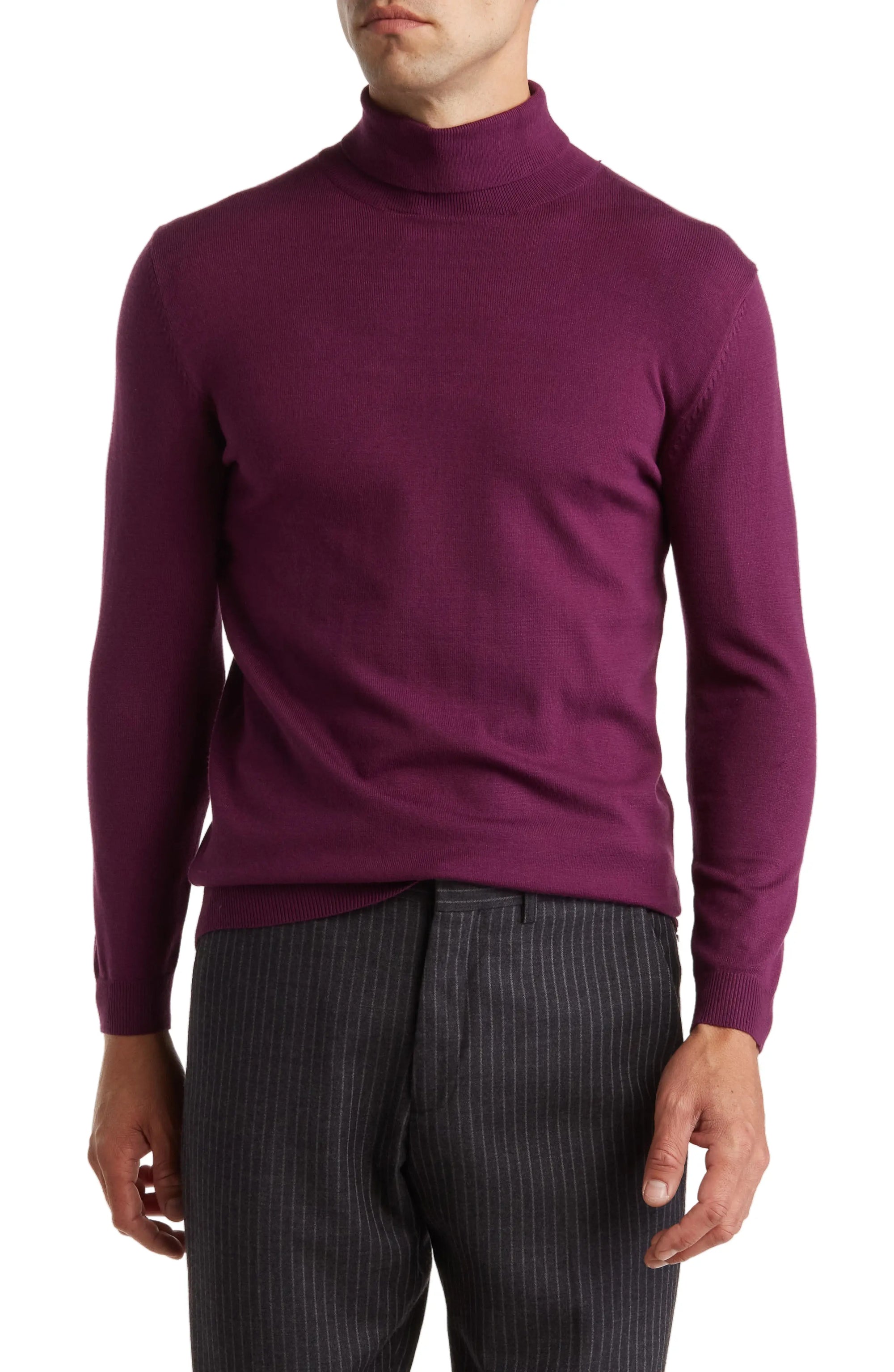 Performance Turtleneck Sweater Plum